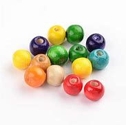 Image result for Colored Wood Beads