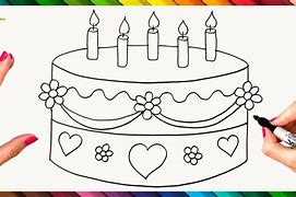 Image result for How to Draw a Birthday Cake