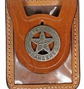 Image result for Round Tan Badge Holder