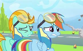 Image result for Lightning Dust and Rainbow Dash Angry