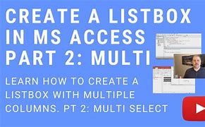 Image result for ListBox Access