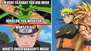 Image result for Goku vs Naruto Memes