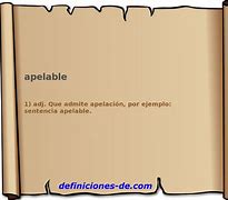 Image result for apelable