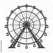 Image result for Half of a Ferris Wheel Black and White