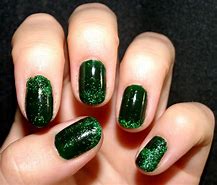 Image result for Green Glitter Nail Polish