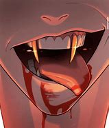 Image result for Anime Sharp Teeth Vampire Mouth Drawing