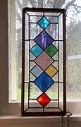 Image result for Hanging Stained Glass Panels