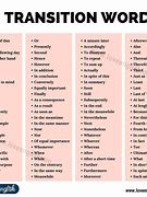 Image result for Good Transition Words for Poems
