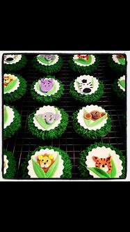 Image result for Safari Theme Baby Shower Cupcakes