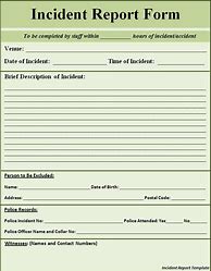 Image result for Sample Blank Police Report Forms