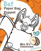 Image result for Bat Paper Bag Puppet Template