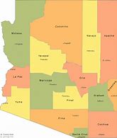 Image result for Arizona Map with Counties