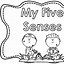 Image result for Five Senses Coloring Worksheet