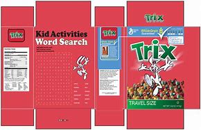 Image result for Side of Cereal Box Template