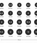 Image result for 0 Ring Size Chart