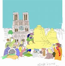 Image result for Notre Dame Cartoon Drawings