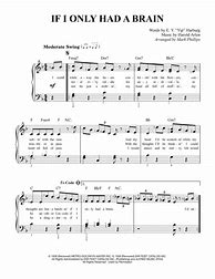 Image result for If I Only Had a Brain Piano Sheet Music