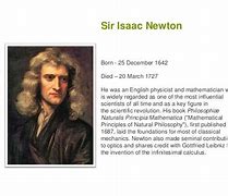 Image result for Isaac Newton Born