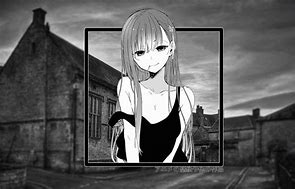 Image result for Sad Anime Girl Black and White