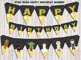 Image result for Star Wars Birthday Banner Printable