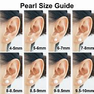 Image result for Pearl Earings mm Size Chart