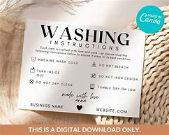 Image result for Editable Washing Instructions Template