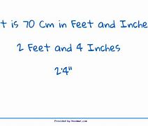 Image result for 70 Cm to Feet