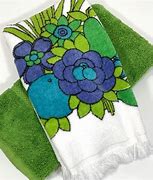Image result for Green Hand Towels with Flowers On Them