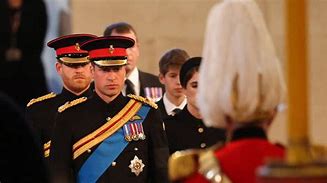 Image result for Prince Harry Uniform Queen Funeral