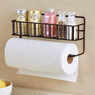 Image result for magnet paper towels holders with shelves