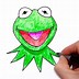 Image result for Kermit the Frog Face Drawing