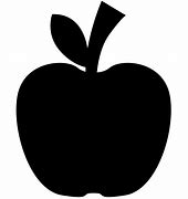 Image result for Apple Clip Art Silhouette Black and White