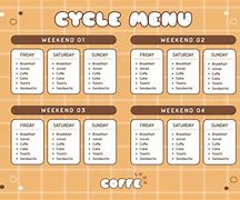 Image result for Cycle Menu Card