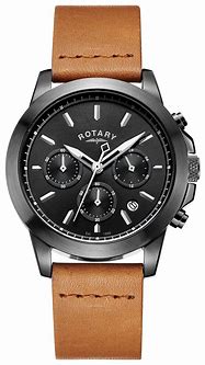 Image result for Rotary Men's Watch Brown Leather Strap