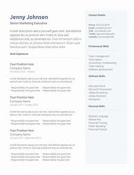 Image result for Printer-friendly Resume Templates