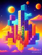 Image result for Pixel City Tetris