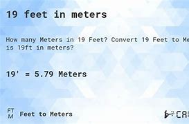 Image result for 19 Ft. to Meters