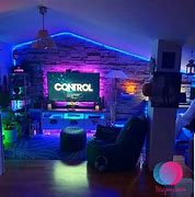 Image result for Fairy Lights Gaming Room