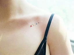 Image result for Shooting Star Tattoo Collar Bone