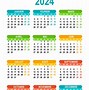 Image result for Calendrier 2024 6 Mois