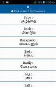 Image result for Daily English to Tamil Words