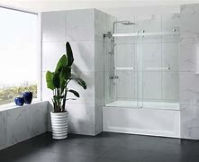 Image result for Double Sliding Shower Doors Frameless