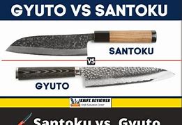 Image result for Gyuto vs Santoku