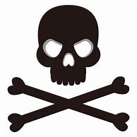 Image result for Black Skull and Crossbones Emoji