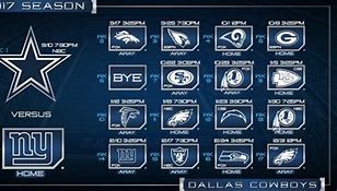 Image result for Dallas Cowboys Schedule with Star Logo