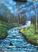 Image result for Bob Ross Black Canvas Paintings
