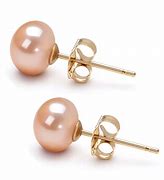 Image result for 4Mm Pink Pearl Stud Earrings