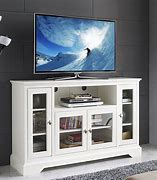 Image result for Tall White TV Stand