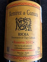 Image result for Fernando Remirez Ganuza Rioja Gran Reserva