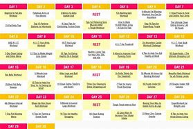 Image result for 30-Day Weight Loss Calendar